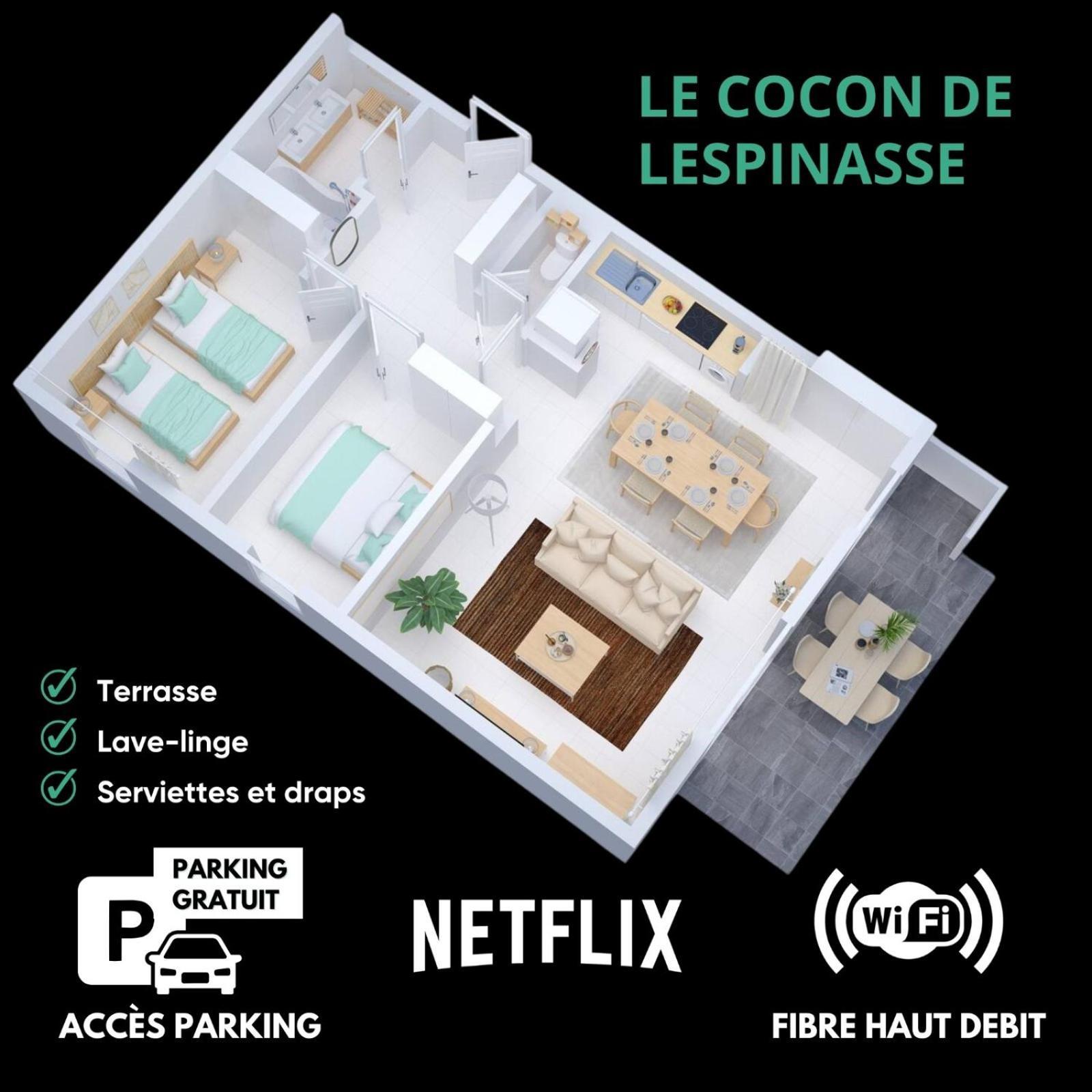 Le Cocon De Lespinasse - Parking - Checkin Autonome Apartment Bagian luar foto